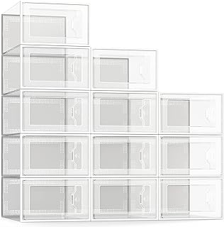 Photo 1 of 6 Pack Large Clear Plastic Drawer Organizer Trays, Acrylic Kitchen Drawer Organization and Storage Dividers, Non-Slip Storage Bins for Makeup, Kitchen Utensils, Bathroom, Jewelries and Office Desk