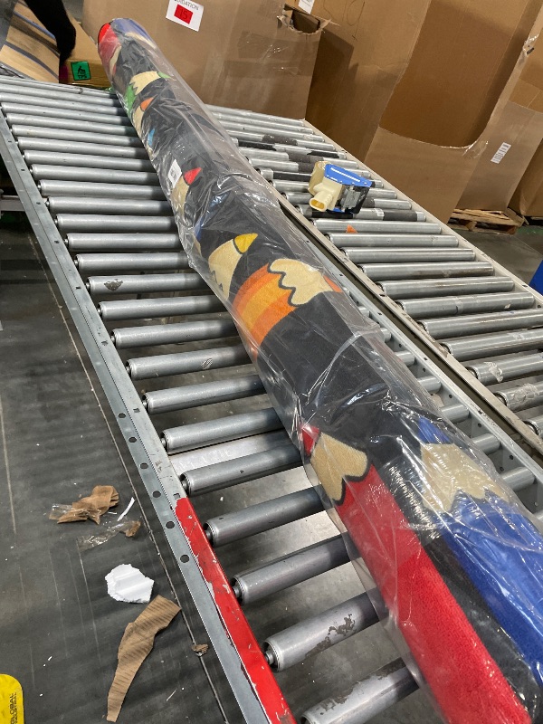 Photo 1 of Booooom Jackson Large Classroom Rug Colorful Pencil Classroom Carpet 7'5"x13'Area Rug with Non-Slip Backing School Classroom Reading Carpet Elementary