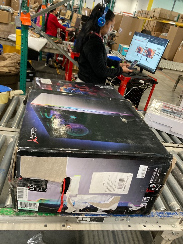 Photo 1 of Skytech Gaming Skytech Archangel Gaming PC Desktop – Intel Core i5 12400F 2.5 GHz, RTX 3060, 1TB NVME SSD, 16G DDR4 3200, 600W Gold PSU, AC Wi-Fi, Windows 11 Home 64-bit