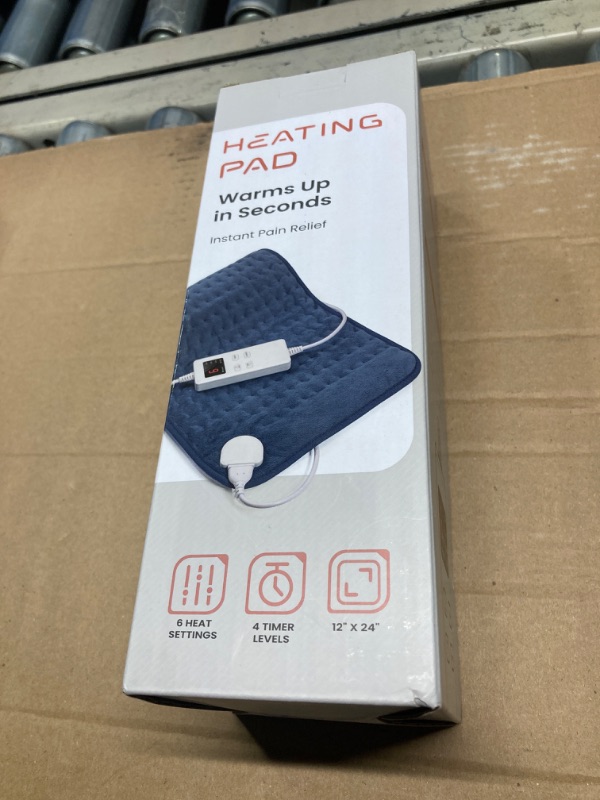 Photo 2 of Heating Pad for Back Pain Relief & Cramps, KOT Heating Pads with Auto Shut Off Large, 6 Heat Settings Electric Heated Pad, Gifts for Women, Gifts for Men, 12" x 24"