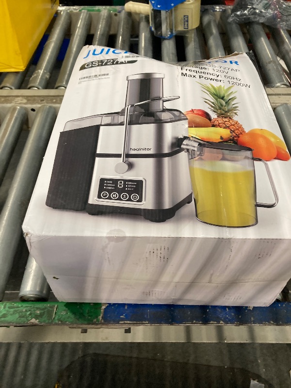 Photo 2 of 1200W 6-Speed Touch LCD Screen Centrifugal Juicer with 3.5" Big Wide Chute, Healnitor Juice Extractor Machines Vegetable and Fruit, Titanium Enhanced Filter, Easy Clean, BPA-Free, Silver