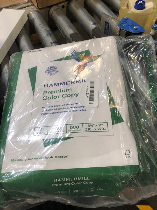 Photo 1 of Hammermill Premium 8.5" x 11" Color Copy Paper, 32 lbs., 100 Brightness, 500 Sheets/Ream (102630)