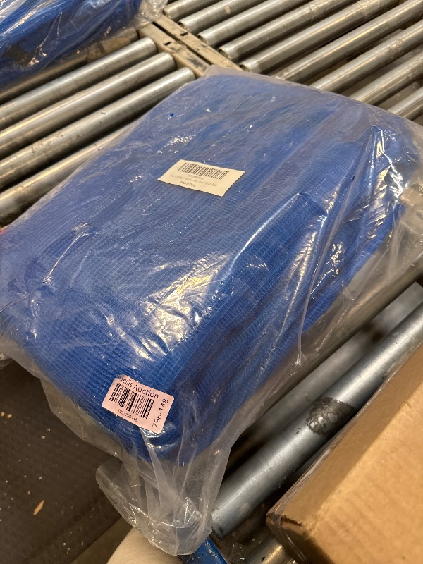 Photo 1 of 27-Feet Round Leaf Net Cover for Above Ground Pools, Fits 24’ Round Pool, Works Well with Solar Covers, Keeps Leaves Out of Your Pool- 27ft Blue
