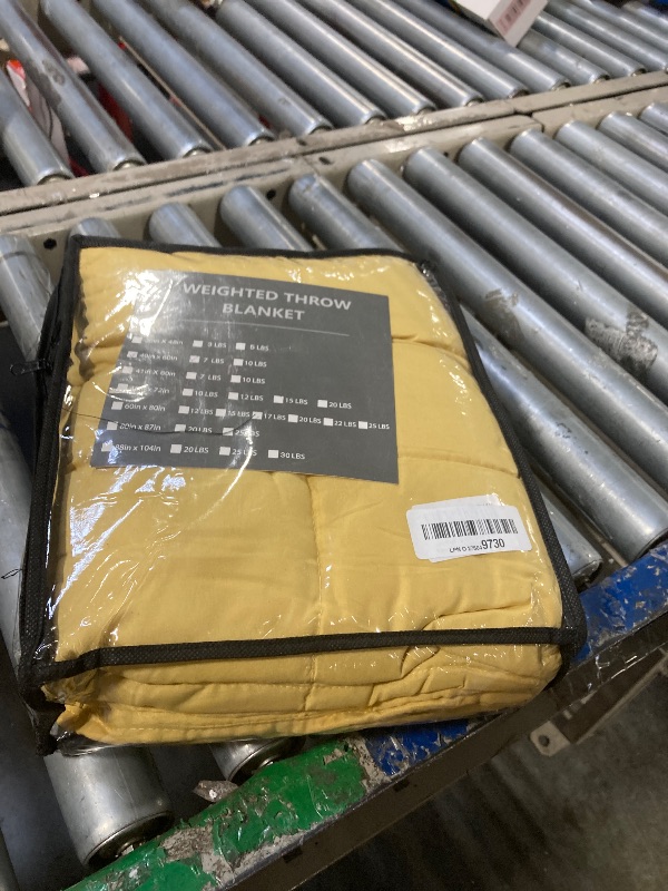 Photo 1 of yescool Weighted Blanket (7 lbs, 41" x 60", Yellow) Cooling Heavy Blanket for Sleeping Perfect for 60-90 lbs, Throw Size Breathable Blanket with Premium Glass Bead, Machine Washable