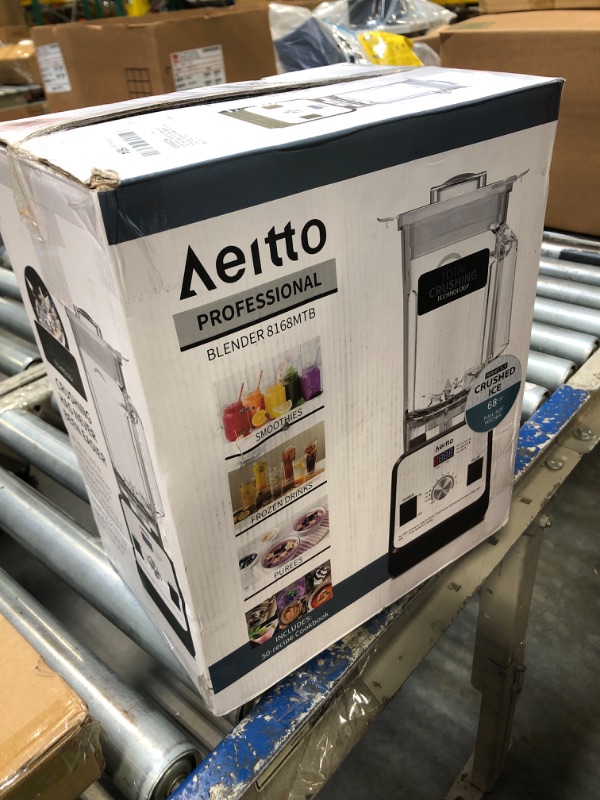 Photo 2 of Aeitto Blender, Blenders for Kitchen with 1500-Watt Motor, 68 Oz Large Capacity, Professional Countertop Blenders for Ice Crush, Frozen Drinks, Silver