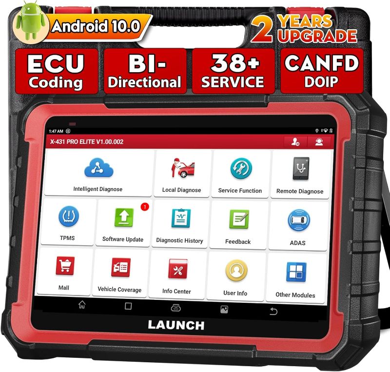 Photo 1 of  LAUNCH X431 PRO Elite OBD2 Scanner, 2025 All-in-One New Bidirectional Scan Tool with Full Function, ECU Coding,Full System,38+ Resets,CANFD DOIP, FCA Autoauth,V.A.G Guide