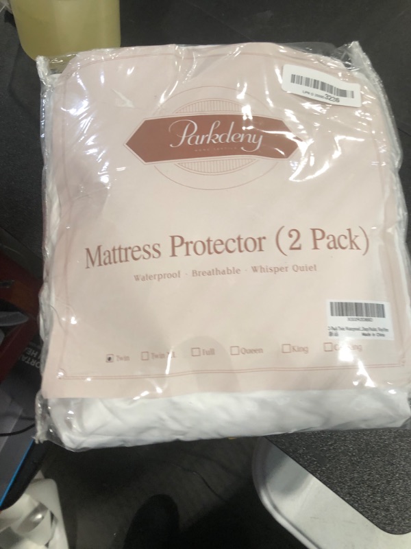 Photo 2 of 2 Pack Mattress Protector Twin Size 100% Waterproof Fitted Mattress Cover, Breathable Noiseless & Machine Washable Bed Cover Deep Pocket from 5" to 21", Bed Protector for Pets Kids Adults - Vinyl Free