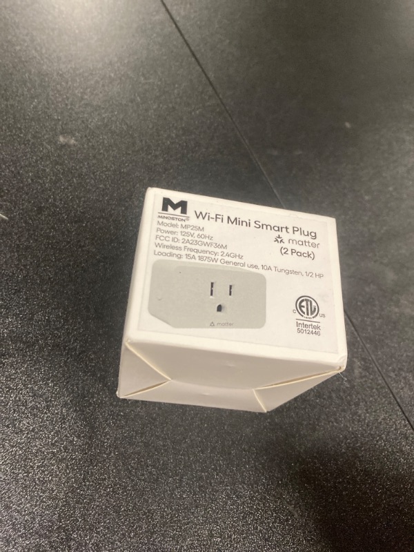 Photo 1 of Minoston Matter Smart Plug Outlet, Work with Alexa, Google Home, Apple Home, SmartThings, Siri, Mini WiFi Plugs, Protect Privacy, 15A, 2.4G Wi-Fi Only, White, Remote and Voice Control, 2 Pack (MP25M)