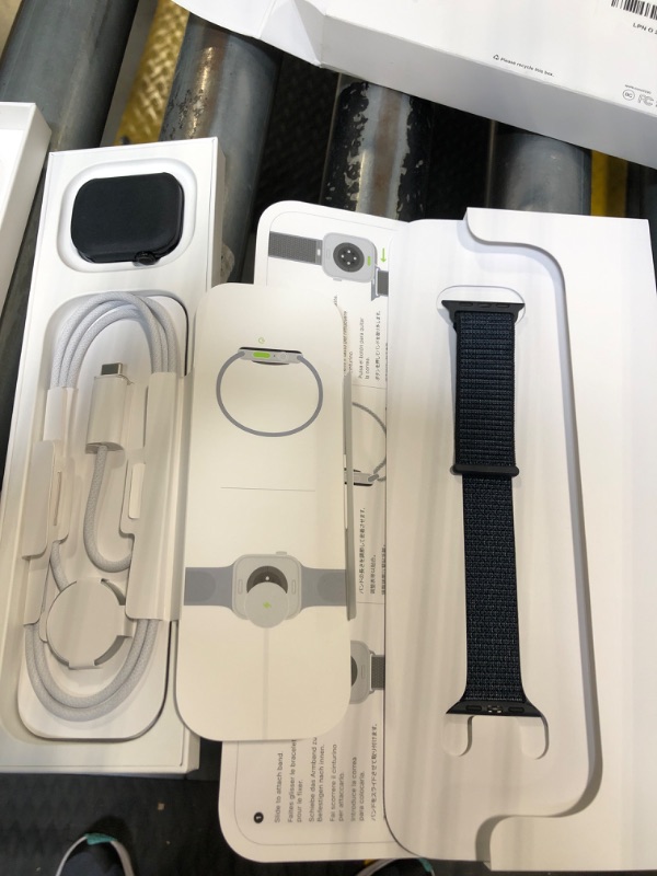 Photo 3 of Apple Watch Series 10 [GPS 42mm case] Smartwatch with Jet Black Aluminium Case with Ink Sport Loop. Fitness Tracker