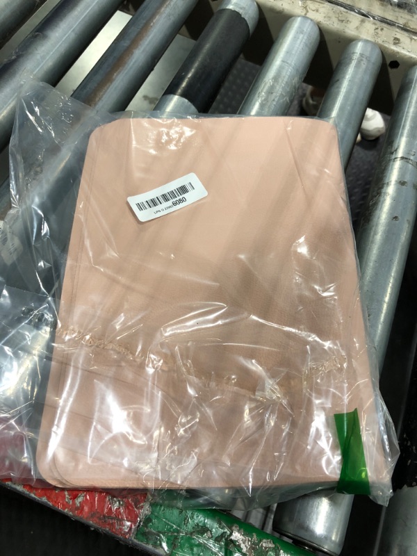 Photo 1 of ALCSIX Tablemats not of Paper or Textile Faux Leather Placemats Set of 4 Kitchen Table Mats, Double Sided Waterproof Easy to Clean for Kitchen Dining Table Placemats Holiday Party ( Pink&Grey)