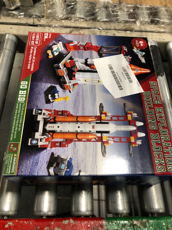 Photo 2 of Advent Calendar 2024 for Kids Teens, 24 Days STEM Space Exploration Space Shuttle & Spaceship Building Blocks Christmas Countdown Calendar, 2 Set 12-In-1 Launcher Bricks Rocket Toy for Boy Girl Age 6+