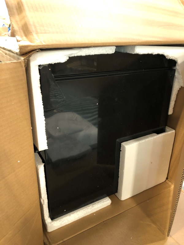 Photo 1 of Midea WHD-113FB1 Double Door Mini Fridge with Freezer for Bedroom Office or Dorm with Adjustable Remove Glass Shelves Compact Refrigerator, 3.1 cu ft, Black Black Double Door Refrigerator