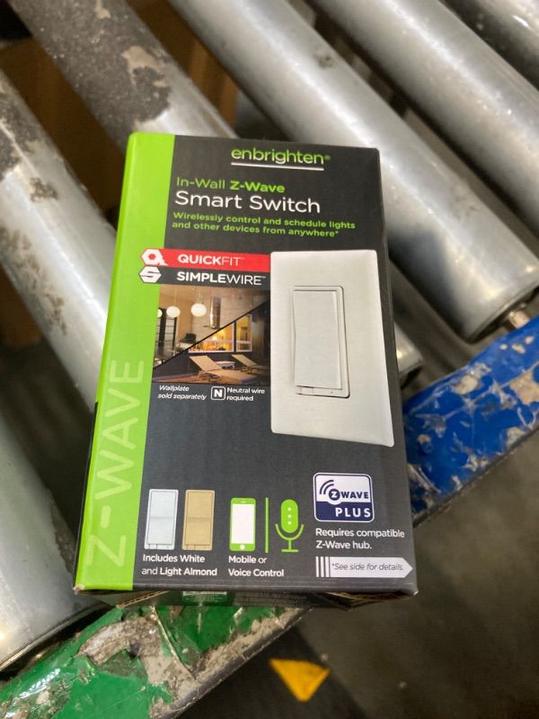 Photo 2 of Enbrighten Z-Wave In-Wall Smart Light Switch with QuickFit and SimpleWire, Works with Google Assistant, Alexa, & SmartThings, Z-Wave Hub Required, Smart Home, 700 Series, 58433