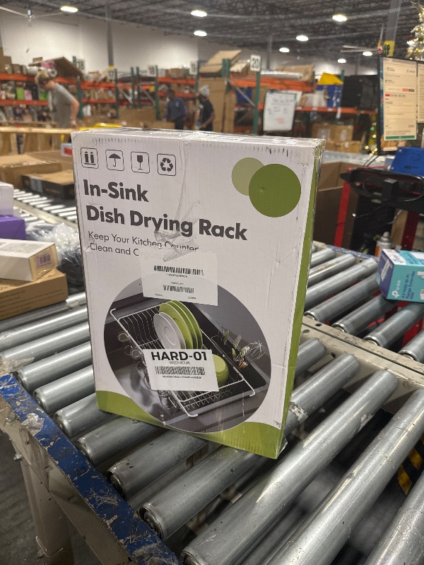 Photo 1 of JASIWAY Dish Drying Rack in Sink - Expandable Stainless Steel Dish Drainers for Kitchen Counter, Dish Dryer Rack for Inside Sink, Over The Sink Dish Racks with Utensil Holder, Sink Colander, Silver