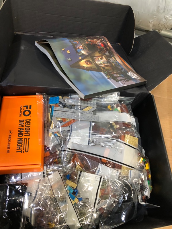 Photo 1 of FUNWHOLE A-Frame Cabin Lighting Building Bricks Set - 2061 PCS Adult Construction Building Model Set for Adults and Teen