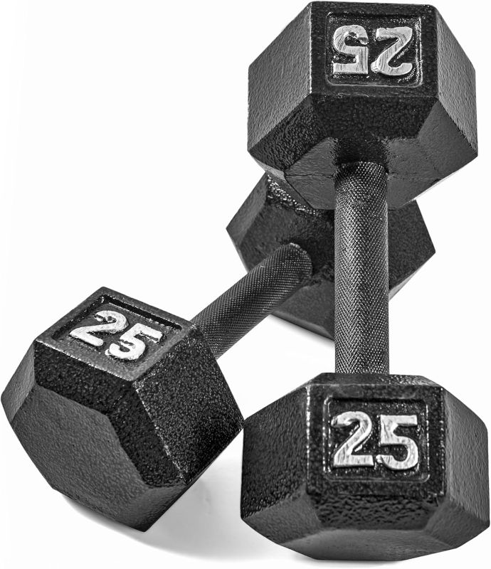 Photo 1 of  Barbell Cast Iron Hex Dumbbell 25lbs set of 2