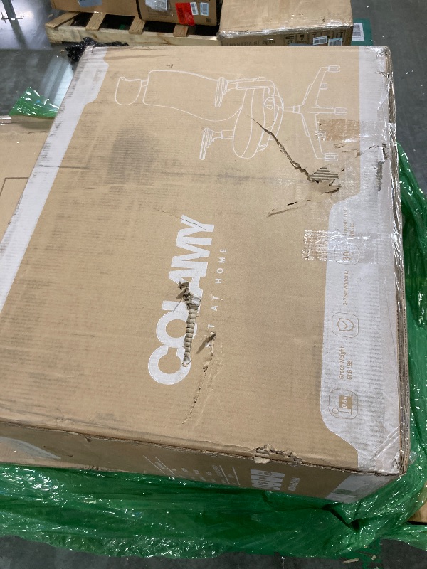 Photo 1 of COLAMY Ergonomic Mesh Office Chair, High Back Computer Executive Desk Chair with Adjustable Headrest and 4D Arms, Slide Seat, Tilt Lock-Light Grey