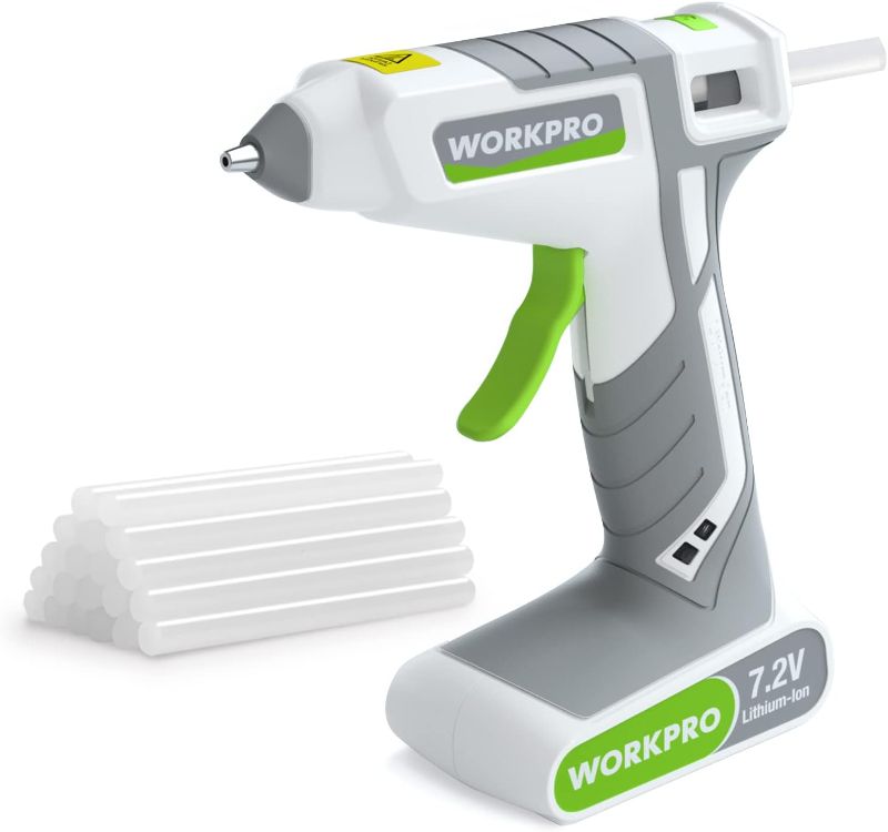 Photo 1 of Workpro W125191A 7.2V cordless glue gun white