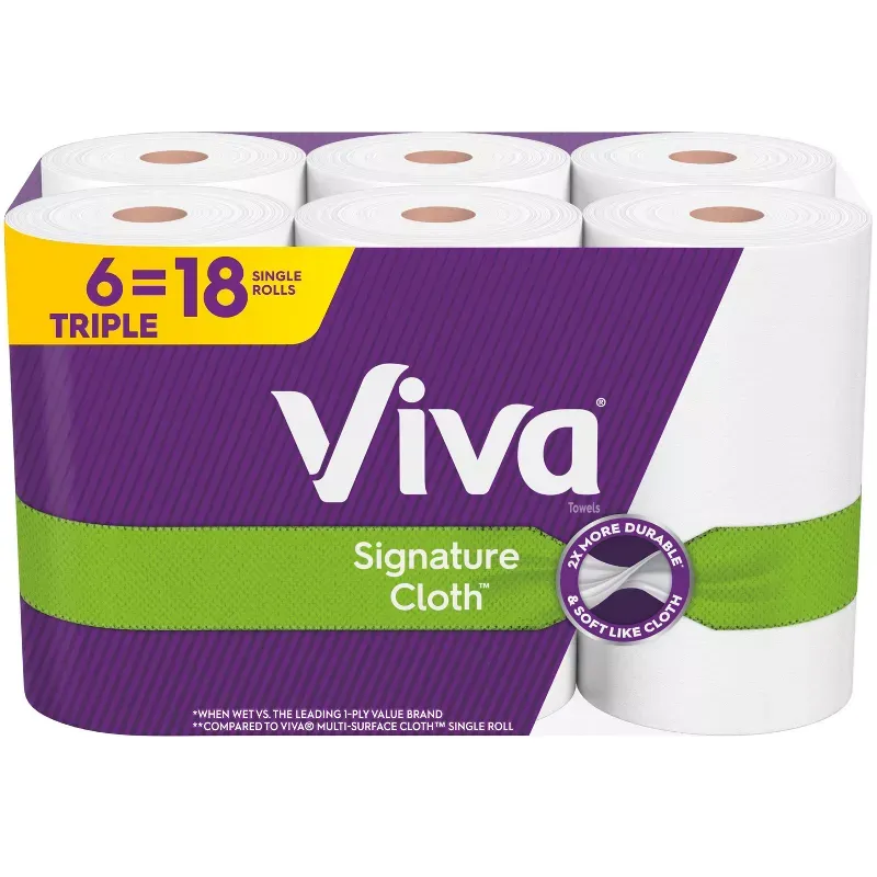 Photo 1 of ***item is new, but damage packing in amazon warehouse*** Viva Signature Cloth Choose-A-Sheet Paper Towels