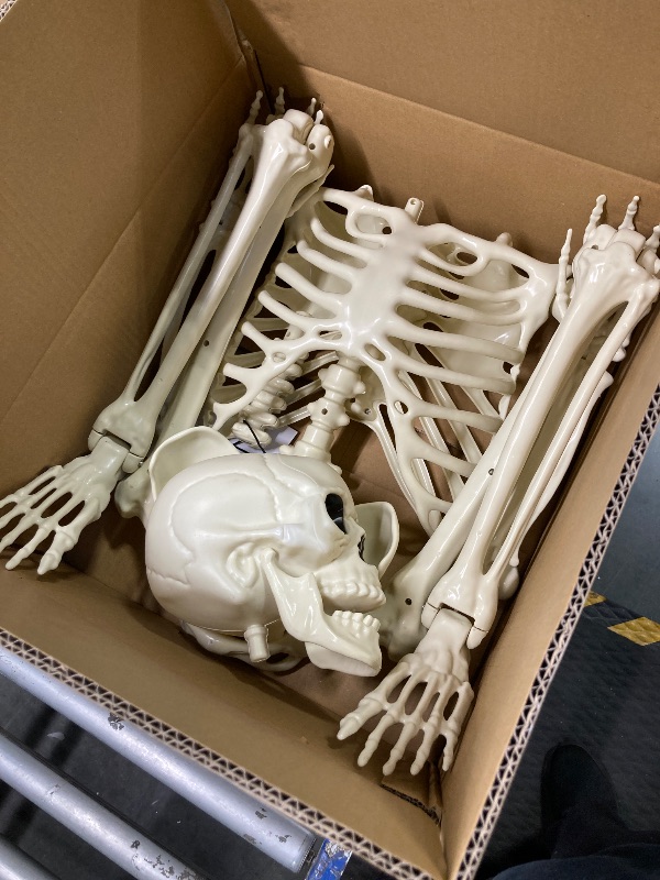 Photo 2 of ***looks new*** 5.4 ft Posable Halloween Skeleton Decorations,Human Bones for Halloween Party with Movable Joints,for Haunted Houses, Front Lawn, Graveyard Props