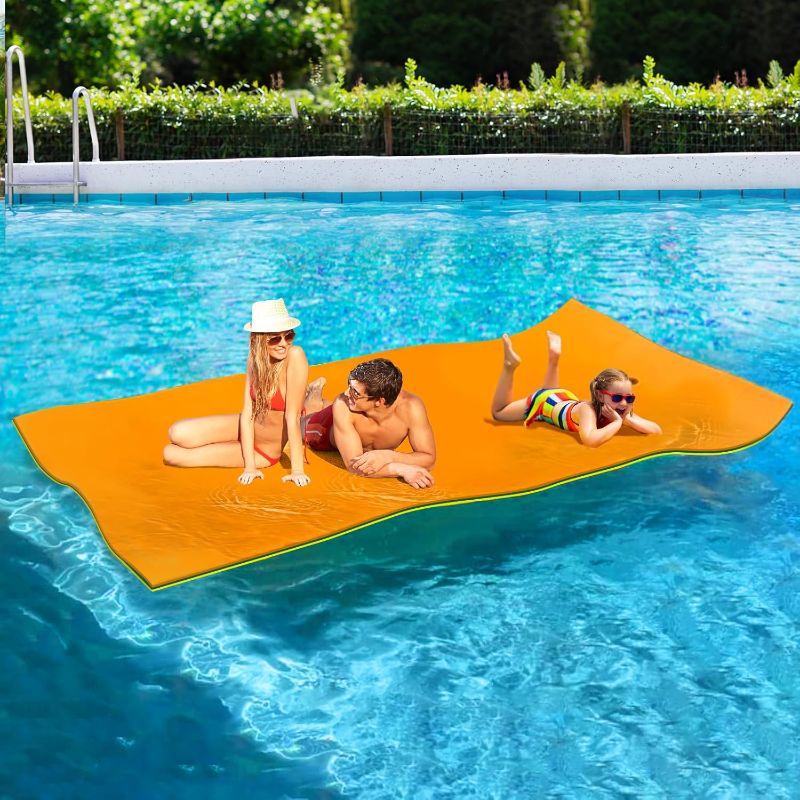 Photo 1 of ***similar*** ZIPEAK Lily Pad Floating Mat, Floating Mat for Lake, 3-Layer Tear-Resistant XPE Foam with a 16.4 FT Bungee Tether, A Great Companion for Boat Trips and Pool Fun