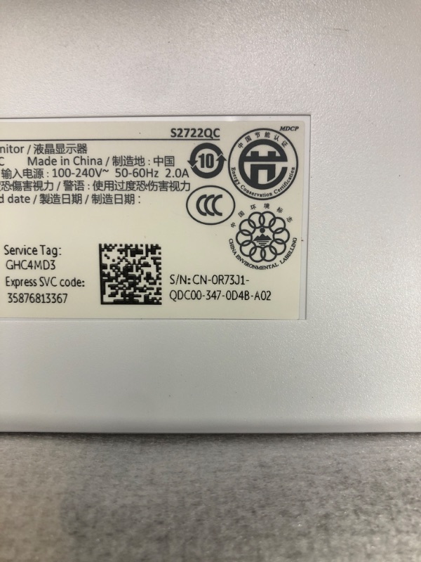 Photo 1 of ***new, just open for test*** DELL 27 4K USB-C Monitor - S2722QC - 68.5cm (27") S2722QC, 68.6, 0DELL-S2722QC, 1037364 (- 68.5cm (27) S2722QC, 68.6 cm (27), 3840 x 2160 Pixels, 4K Ultra HD, LCD, 4 ms, Grey)