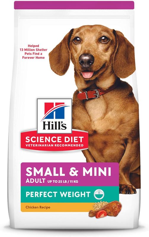 Photo 1 of ***Unknown count, but at least over 20 bags. Each bag cost $62.99*** Hill's Science Diet Perfect Weight, Adult 1-6, Small & Mini Breeds Weight Management Support, Dry Dog Food, Chicken Recipe, 12.5 lb Bag