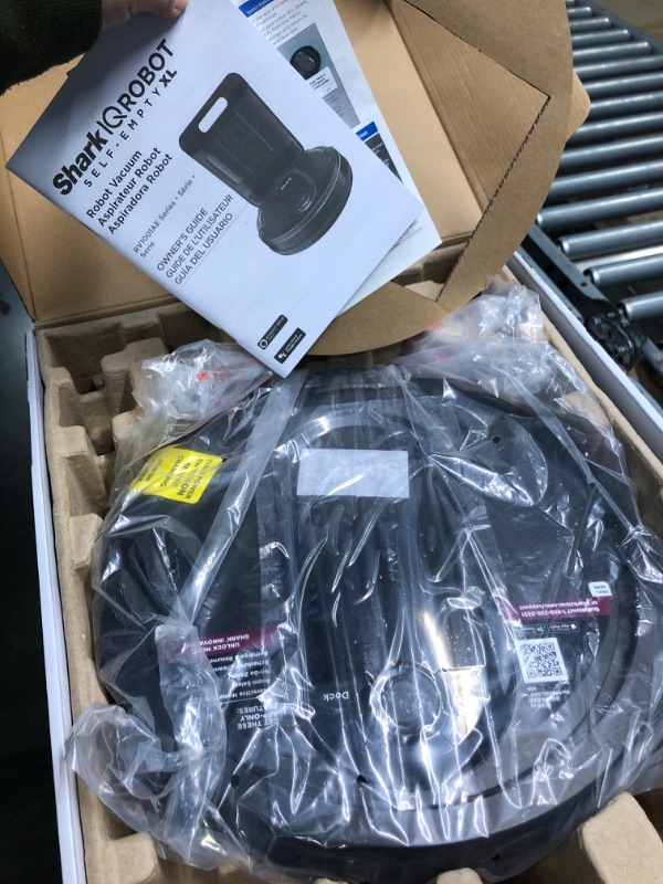 Photo 1 of Shark RV1001AE IQ Robot Self-Empty XL, Robot Vacuum with IQ Navigation, Home Mapping, Self-Cleaning Brushroll, Wi-Fi Connected, Works with Alexa, Black