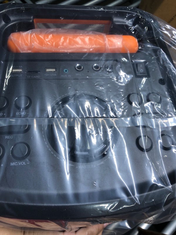 Photo 1 of *****FINAL SALE, PRICEDROP****  JYX Karaoke Machine with 2 Wireless Microphones for Adults, 8" Big Bluetooth Party Speaker with 500W Peak Power, PA System with LED Disco Light, Rolling Wheels and Trolley, Perfect for Outdoor Home
