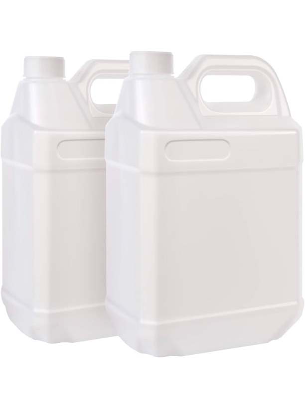 Photo 1 of 2 Pack 1 Gallon Clear Plastic Jugs withOUT Lids, Water Jug Storage Containers with Ergonomic Handle, HDPE Containers for Water, Sauces, Beverage, Soaps, Liquids