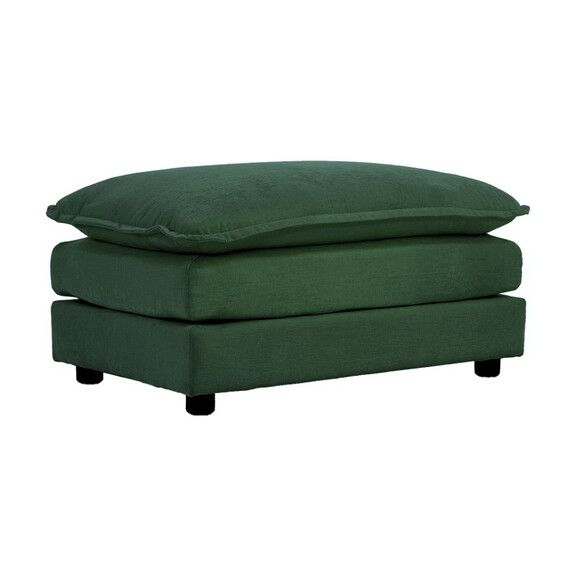 Photo 1 of ***USED***MISSING PIECES**Chenille Fabric Ottomans Footrest to Combine with 2 Seater Sofa, 3 Seater Sofa and 4 Seater Sofa, Green Chenille W714P152286
