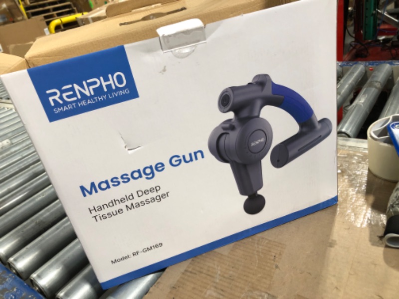 Photo 1 of RENPHO R4 Massage Gun with Adjustable Arm, Deep Tissue Massager Gun Massage Back, Percussion Muscle Massage Gun for Athletes, Portable Electric Sport Massager, FSA and HSA Eligible