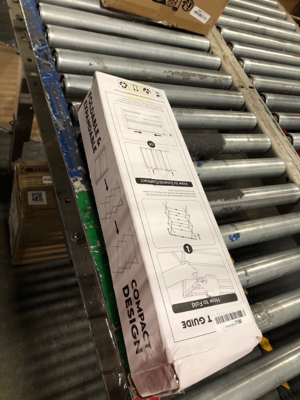 Photo 1 of ZOES HOMEWARE 2024 Enhanced Clothes Drying Rack | Foldable Drying Rack Clothing for Laundry | Small Collapsible Portable Dryers for Laundry | Use for Indoor & Outdoor | White 37.5"x29"x12"