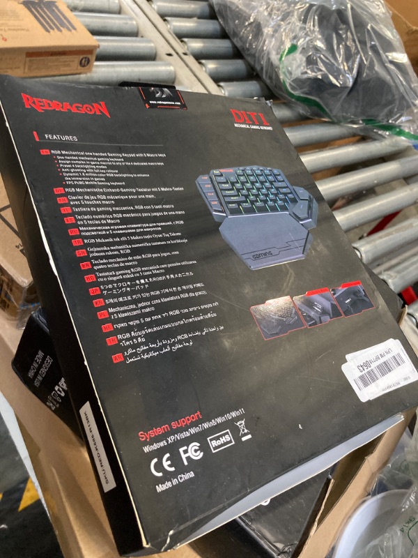 Photo 2 of Redragon K585 DITI Wired One-Handed RGB Mechanical Gaming Keyboard, 42 Keys Type-C Professional Gaming Keypad w/Upgraded Hot-Swappable Socket, 7 Onboard Macro Keys & Detachable Wrist Rest