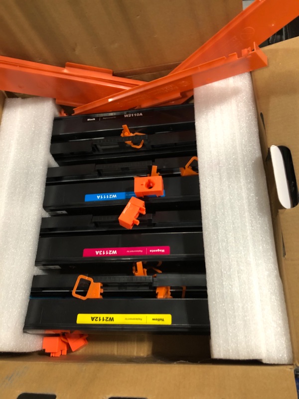 Photo 1 of 206A Toner Cartridges 4 Pack (with Chip) Compatible Replacement for HP 206A 206X for Color Pro MFP M283fdw M283cdw Pro M255dw M255nw M283 M255 Printer | W2110A W2110X High Yield Toner B/C/M/Y