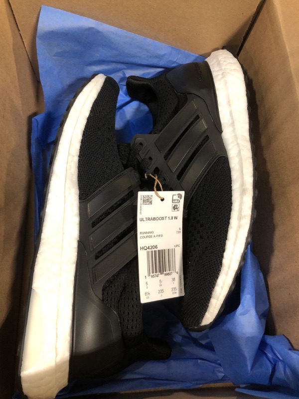 Photo 3 of adidas Women's Ultraboost 1.0 Sneaker, Black/Black/White, 6.5