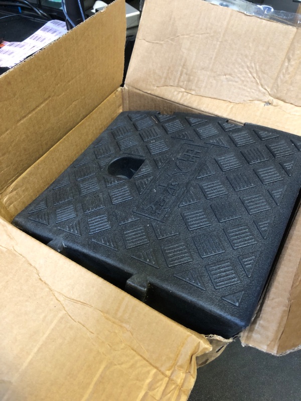 Photo 1 of 2Pack Curb Ramp Black Color with one Large Hose Hook, Portable Lightweight Heavy Duty Plastic Driveway Curb Ramps for Low Cars,Motorcycle Ramp,Curb Ramps (4.33 inch High)