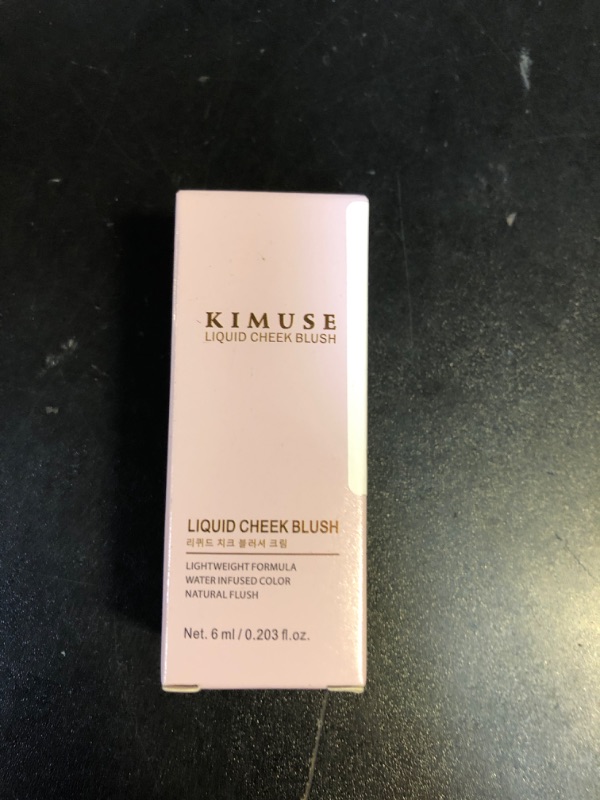 Photo 2 of KIMUSE Soft Cream Blush Makeup, Liquid Blush for Cheeks, Weightless, Long-Wearing, Smudge Proof, Natural-Looking, Dewy Finish EXP JULY 10/2026