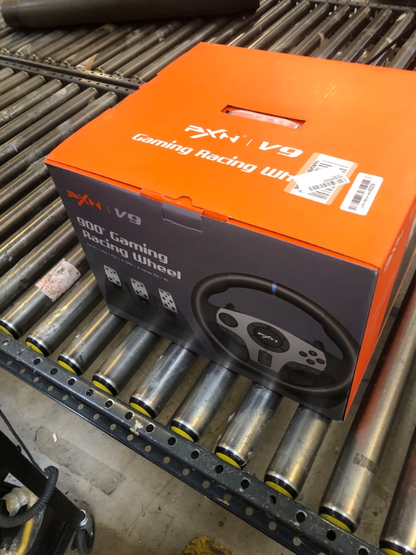 Photo 1 of PXN Racing Wheel - Steering Wheel V9 Driving Wheel 270°/ 900° Degree Vibration Gaming Steering Wheel with Shifter and Pedal for PS4,PC,PS3,Xbox Series X|S, Xbox One(V9)