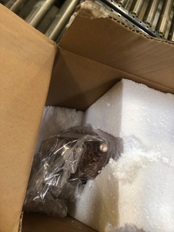 Photo 1 of Lamris Tabletop Christmas Tree Timer Lighted 12 Inches Rose Gold Mercury Glass Xmas Trees Decorations Table Centerpiece Mantel Window Home Decor