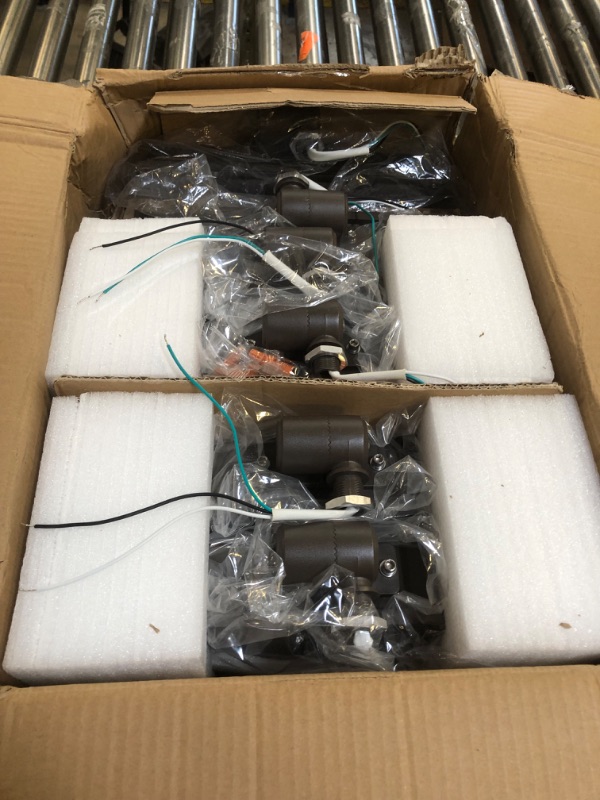 Photo 1 of Lightdot 4Pack 150W LED Flood Light Outdoor with Knuckle, 100-277V?Driver Equipped, 5 Years? IP65 Waterproof 21000LM, 5000K Daylight [Eqv. to 600HPS/WH] Dusk to Dawn Photocell Sensor-Brown