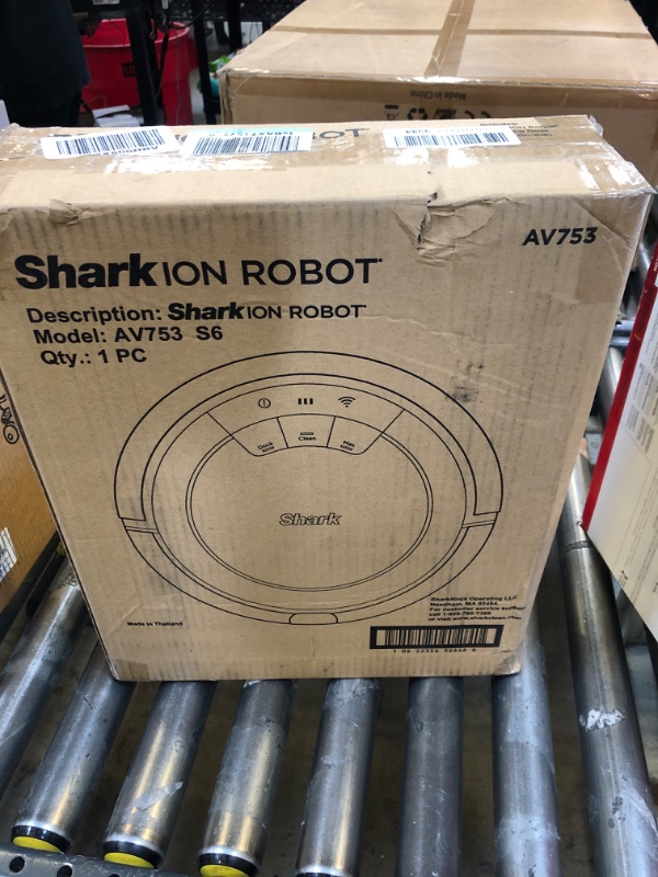 Photo 3 of Shark AV753 ION Robot Vacuum, Tri-Brush System, Wifi Connected, 120 Min Runtime, Works with Alexa, Multi Surface Cleaning, Grey