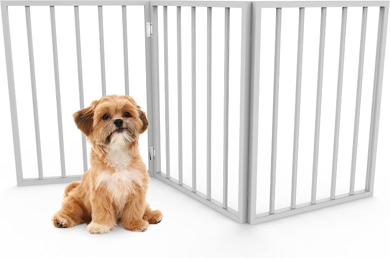 Photo 1 of PETMAKER Freestanding Pet Gate - Wooden Folding Fence for Doorways