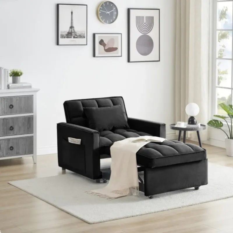 Photo 1 of ZNTS Sofa bed chair 3 in 1 convertible, recliner, single recliner, suitable for small Spaces with W2564P168259