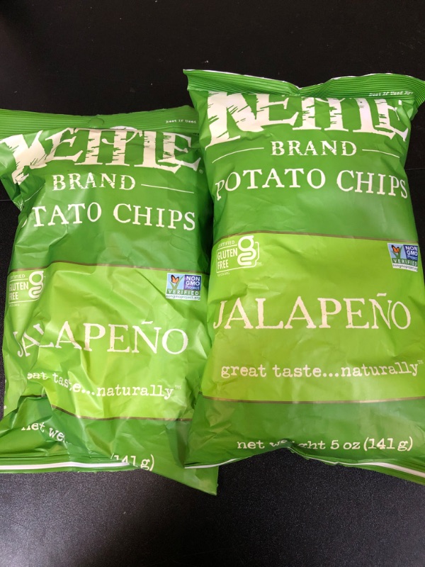 Photo 2 of Kettle Foods Chip Potato Nat Jalapeno, 5 oz 2 pack