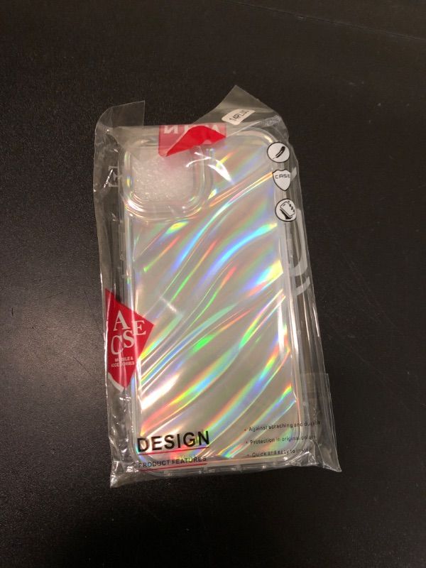 Photo 2 of STERKER Water Ripple Patten Compatible for iPhone 15 Pro Max Case Clear Glitter, 6.7“