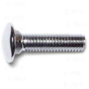 Photo 1 of 3/8 -16 X 1-1/2 Chrome Grade 5 Carriage Head Bumper Bolts CBS5-193 (5 Pcs.)