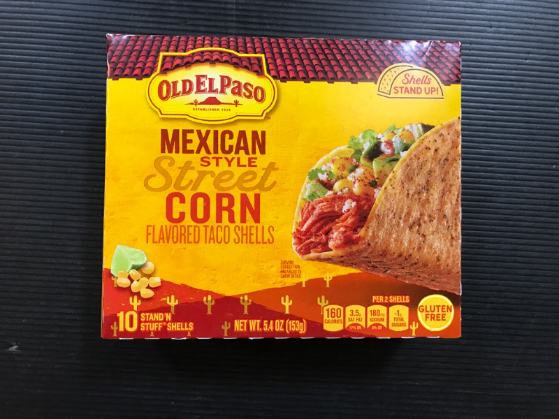 Old El Paso Stand ‘n Stuff Taco Shells Mexican Style Street Corn