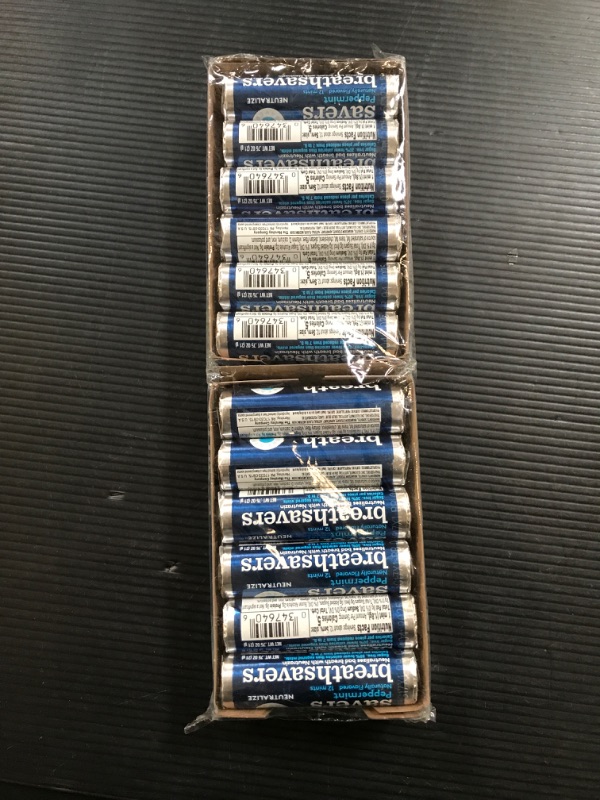 Photo 2 of BREATH SAVERS Peppermint Flavored Sugar Free Breath Mints, Bulk Mint Candy, 0.75 oz, Rolls (24 ct)