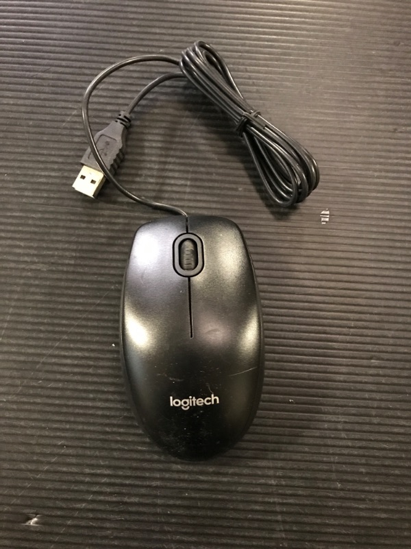 Photo 1 of Logitech B100 Optical Mouse Black Model M-U0026 USB Wired Scroll Wheel